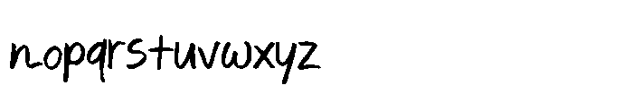 Gardenium Handwriting Font LOWERCASE