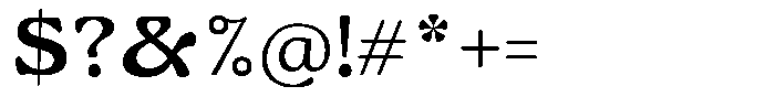 Gardino Bold Font OTHER CHARS