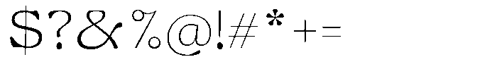 Gardino Light Font OTHER CHARS