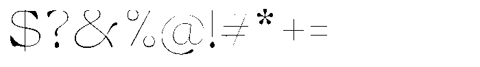 Gardino Thin Font OTHER CHARS