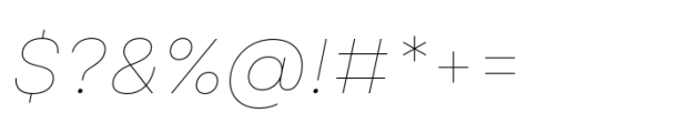 Garet Hairline Italic Font OTHER CHARS
