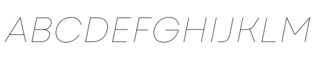 Garet Hairline Italic Font UPPERCASE