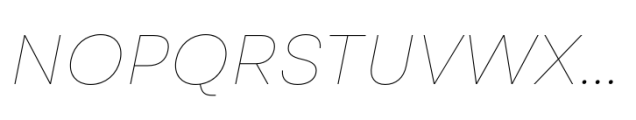 Garet Hairline Italic Font UPPERCASE