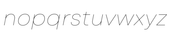 Garet Hairline Italic Font LOWERCASE