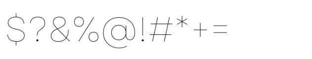 Garet Hairline Font OTHER CHARS