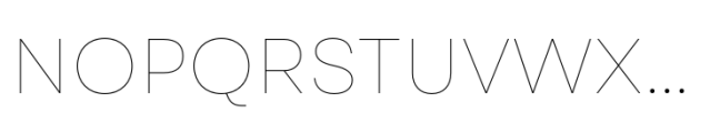 Garet Hairline Font UPPERCASE