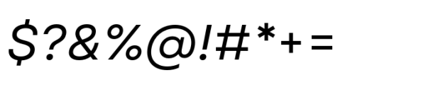 Garet Regular Italic Font OTHER CHARS
