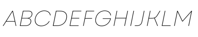 Garet Thin Italic Font UPPERCASE