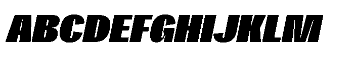 Gargenic Black Oblique Font UPPERCASE