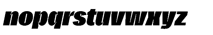 Gargenic Black Oblique Font LOWERCASE
