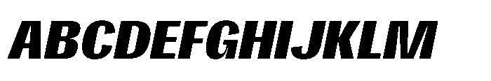 Gargenic Bold Oblique Font UPPERCASE