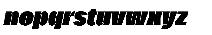 Gargenic Extra Black Oblique Font LOWERCASE