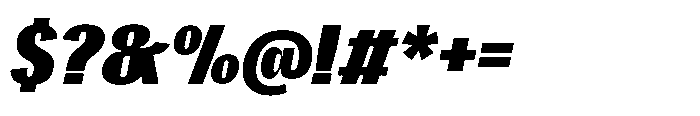Gargenic Extra Bold Oblique Font OTHER CHARS