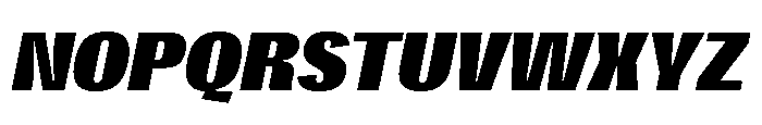 Gargenic Extra Bold Oblique Font UPPERCASE