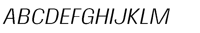 Gargenic Extra Light Oblique Font UPPERCASE