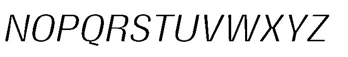 Gargenic Extra Light Oblique Font UPPERCASE