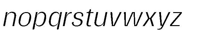 Gargenic Extra Light Oblique Font LOWERCASE
