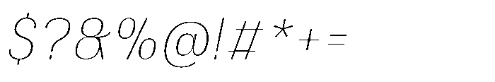 Gargenic Hairline Oblique Font OTHER CHARS