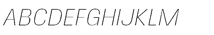 Gargenic Hairline Oblique Font UPPERCASE