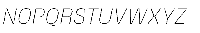 Gargenic Hairline Oblique Font UPPERCASE
