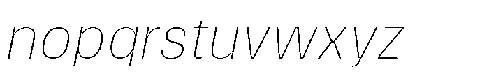 Gargenic Hairline Oblique Font LOWERCASE