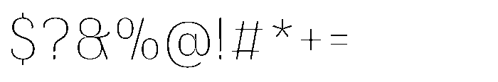 Gargenic Hairline Font OTHER CHARS