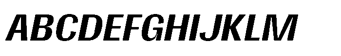 Gargenic Medium Oblique Font UPPERCASE