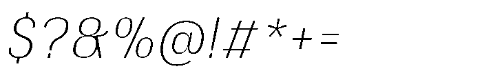 Gargenic Thin Oblique Font OTHER CHARS