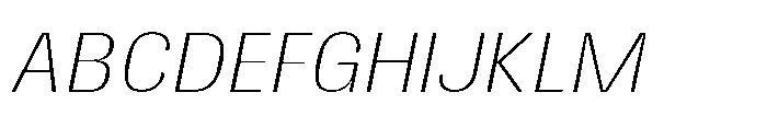 Gargenic Thin Oblique Font UPPERCASE