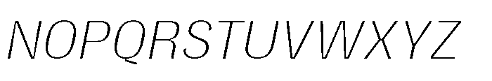 Gargenic Thin Oblique Font UPPERCASE