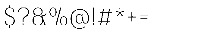 Gargenic Thin Font OTHER CHARS