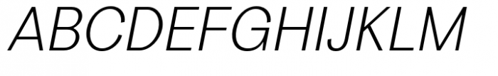 Garino Extralight Oblique Font UPPERCASE