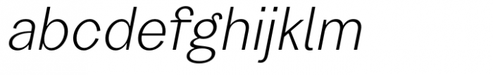 Garino Extralight Oblique Font LOWERCASE