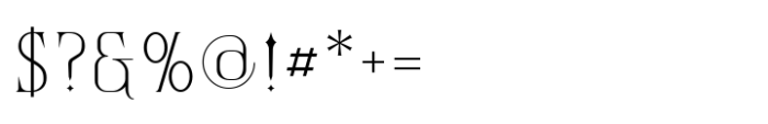Garjita Thin Font OTHER CHARS