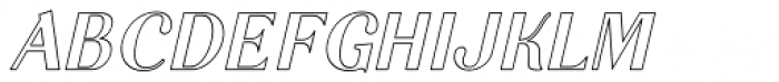 Garlic Outline Italic Font UPPERCASE