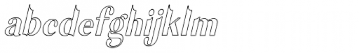 Garlic Outline Italic Font LOWERCASE
