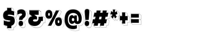 Garnison Extra Bold Shaded Invert Font OTHER CHARS