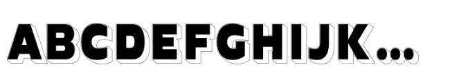 Garnison Extra Bold Shaded Invert Font UPPERCASE