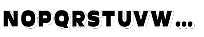 Garnison Extra Bold Shaded Invert Font UPPERCASE
