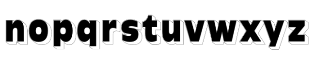 Garnison Extra Bold Shaded Invert Font LOWERCASE