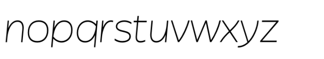 Garnison Extra Light Italic Expanded Font LOWERCASE