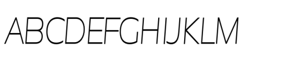 Garnison Extra Light Italic Font UPPERCASE