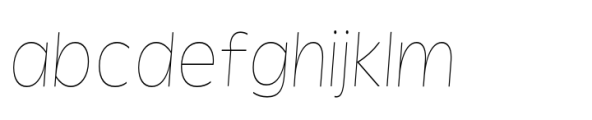 Garnison Hairline Italic Mono Font LOWERCASE