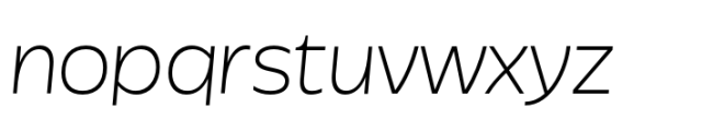 Garnison Light Italic Expanded Font LOWERCASE