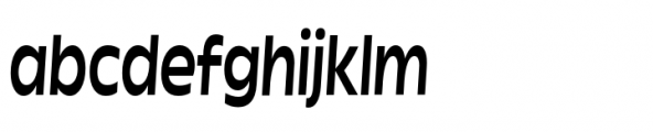 Garnison Medium Italic Condensed Font LOWERCASE