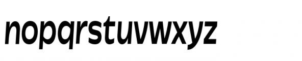 Garnison Medium Italic Condensed Font LOWERCASE
