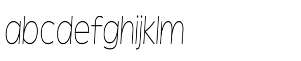 Garnison Thin Italic Condensed Font LOWERCASE