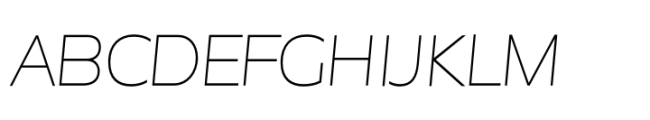 Garnison Thin Italic Expanded Font UPPERCASE