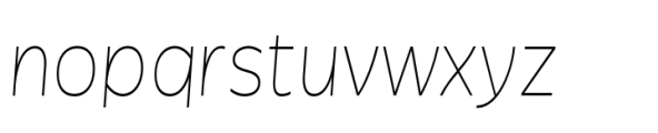 Garnison Thin Italic Mono Font LOWERCASE