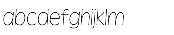 Garnison Thin Italic Font LOWERCASE